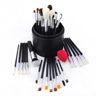 China Angular Blush KENO 10% OFF 33PCS Big Black Makeup Brush Soft Base Professional Cosmetic Brushes Private Label Makeup Brush Set for sale