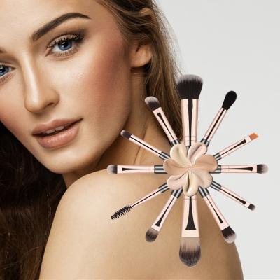 China Angular Blush KENO Manufacture Free Sample 6PCS Makeup Brush Set Private Label Make Up Brush Kit Double Sided Foundation Makeup Brush for sale