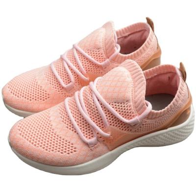 China Pink Fashionable Casual Breathable Shoes Fashion Sports Running Shoes Cushioning for sale