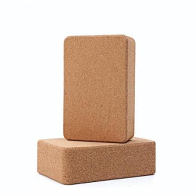 China Eco-friendly Yoga Pilate Hot Yoga Cork Wood Natural Yoga Block And Strap Set With Bag for sale