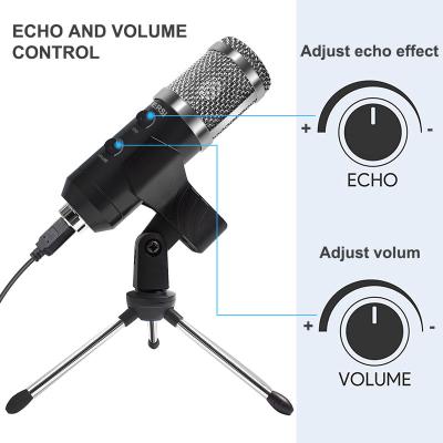 China Micofone Handheld Wireless Microphone Portable Live Broadcast Cardioid Laptop Streaming Computer USB Music Desktop Condenser Microphone for Singing Game for sale