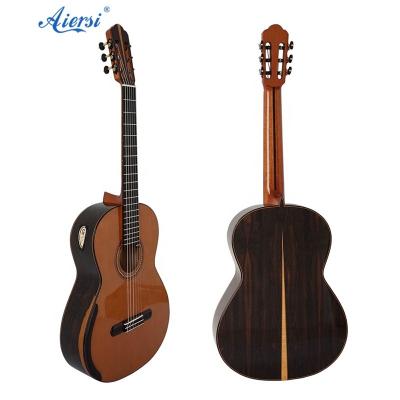 China China Aiersi Nomex Cedar Top Professional Handmade Double Top Concert Master Model Luthier Concert All Solid Classical Guitar for sale