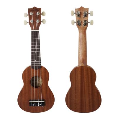 China Sapele Aiersi Brand Student Mahogany China Ukelele PU-01M 17 Inch Small Flute Pocket Soprano Ukulele for sale