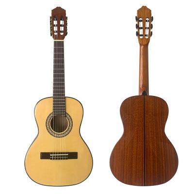 China Aiersi Traditional Spanish Hot Selling Vintage Skills Flawless Principal 32 Inch All Body Handmade Vintage Laminated Classical Guitar for sale