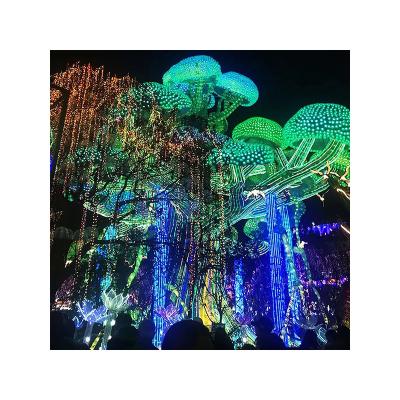 China Chinese Traditional Outdoor Indoor Festival Decoration Design Silk Giant Lantern Flower Led For Theme Park for sale