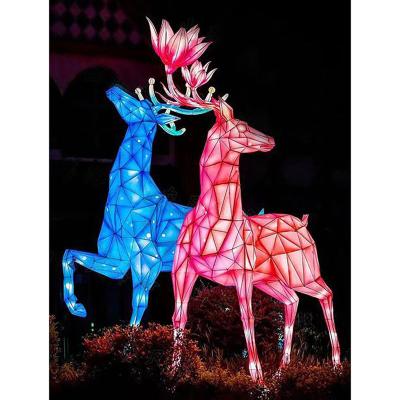 China Chinese Life Size Deer Christmas Lantern Animal Lantern Indoor Outdoor Decoration for sale