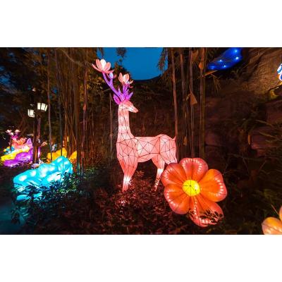 China Deer Pattern Lantern For Chinese Indoor Outdoor Vivid Animal Lantern Festival for sale