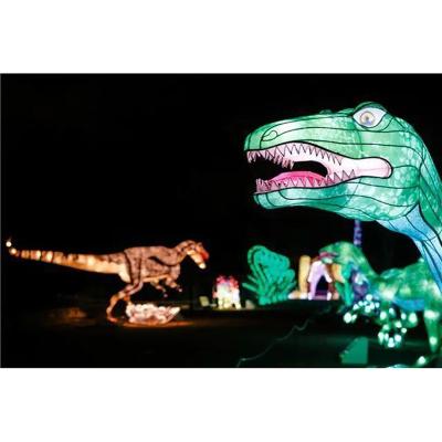 China Indoor outdoor custom chinese decoration dinosaur electric silk lantern for sale for sale