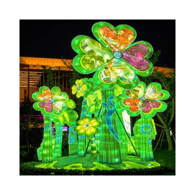 China Outdoor Indoor Chinese Outdoor Festival Lanterns With Led Flower Lanterns Show Art for sale