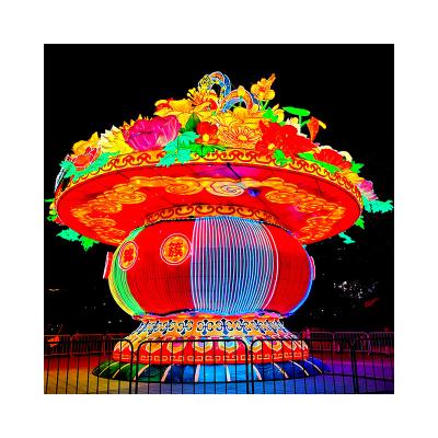 China Custom Outdoor Indoor Outdoor Chinese Traditional Lantern Flower Lantern Festival Decoration Led Flower Light Group Waterproof Lantern for sale