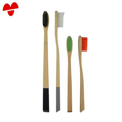 China Manual Biodegradable Eco-Friendly Adult Children Round Handle Toothbrush Bamboo Toothbrush For Hotel Home Travel for sale