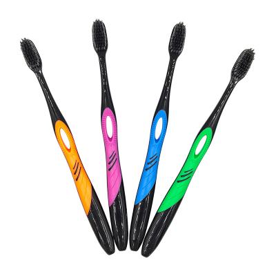 China Wholesale Portable Bristle Adult Head Charcoal Charcoal Manual Plastic Toothbrush For Dental for sale