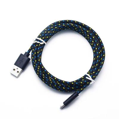 China Date 2022 Nylon Braided Micro USB Cable Convenient Colorful Charger Wire Cable For Type-C Android Smartphone Cable For iPhone for sale