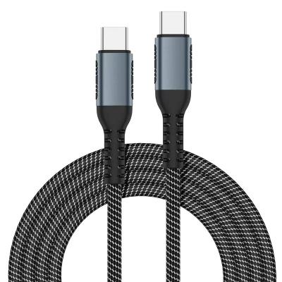 China Multi Function Data Transfer Cable 100w USB C Cable 100w Nylon Braided Charging Type-c To C Cable With 5A E-mark Date Cable Cords For Note 9/10/Huawei From Samsung for sale