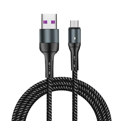 China Multi Function Data Transfer Cable Factory Price Wholesalers Best Selling Micro Auto Disconnect USB Charging Data Cable With LED Indicator for sale