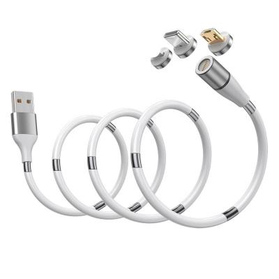 China New Portable Magnet Storage Cord Charging Fast Charging Data Cable For Apple/Android/TypeC for sale