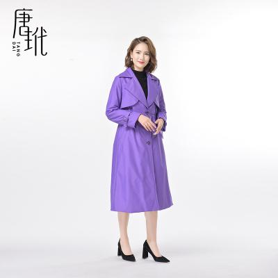 China New Fashion Anti-wrinkle Casual Style Purple Lapel Women's Silk Down Jacket for sale