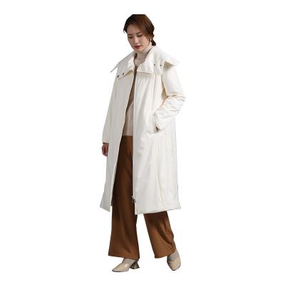 China Fashion Design Luxury White Women's Jacket All-match Breathable Silk Down Jacket for sale