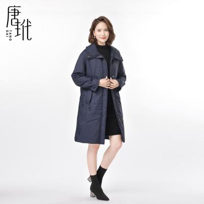 China Modern Fashion Lapel Mid Length Women's Breathable Silk Down Jacket Warm And Comfortable Women's Jacket for sale