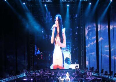 China High Resolution Stage Led Screens P7.62 , 1R1G1B Indoor Rental Mesh Led Display for sale