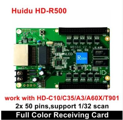 China Huidu Full Color Asyn LED Video Display HD-R500 +HUB40A/HUB41A/HUB75B Receiving Card,Can Work with HD-C10/C10C/HD-C35/A3 for sale