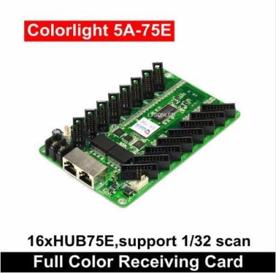 China Colorlight Full-color Synchronous 5A-75E Receiving Card 16xHub75E Support 1/32 Scan , 256x256 Pixels LED Video Receiving for sale