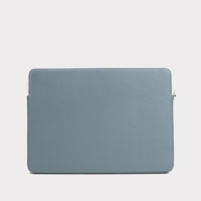 China Custom Simple Design Business Zipper Pebble Leather Notebook Tablet Bag Laptop Sleeve Bag for sale