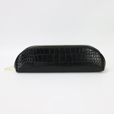 China Schools & Custom PU Croc Pocket Pen Offices School Leather Pencil Case for sale