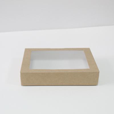 China Recyclable Disposable Kraft Paper Sushi Box , Take Away Sushi Container for sale