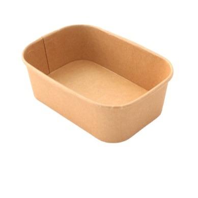 China Hot Sale Recyclable Bento Box Wholesale Rectangular Salad Paper Bowl Paper Bowl for sale