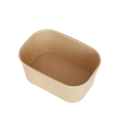 China Recycled materials 500ml 750ml 1000ml 1100ml 1300ml printed disposables take away paper salad bowl for sale