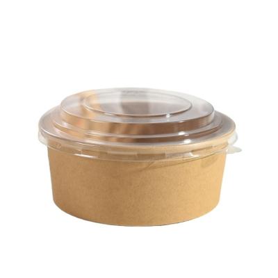 China Recyclable Custom Logo Food Packet Kraft Paper Salad Bowl for sale