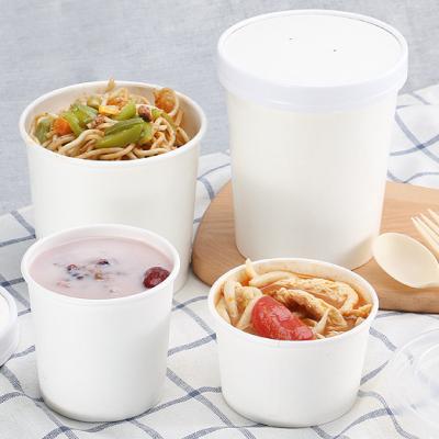 China Recyclable Disposable Paper Soup Cup With Custom Printing for sale