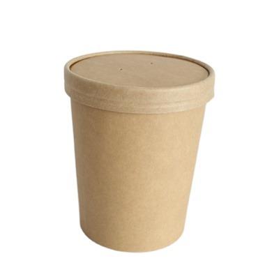 China Recyclable White Disposable Kraft Paper Soup Paper Cups Can Be Customized Logo Paper Cups for sale