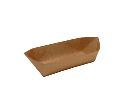 China Recyclable Hot Sale Custom Printed Store Box Food Tray Kraft Paper Box for sale