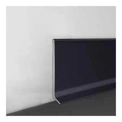 China Industrial Hot Sales Black Aluminum Metal Skirting Board Covers 4CM 6CM 8CM for sale