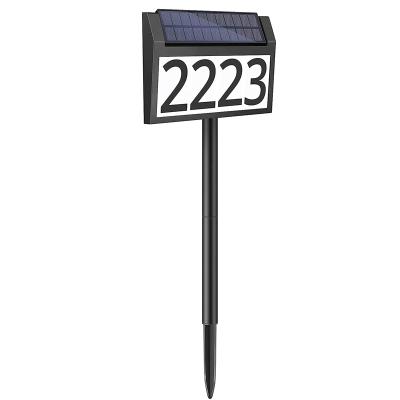 China New Arrival Led Doorplate Lights Signs Solar Address Plate Outdoor House Number Light solar powered outdoor for sale