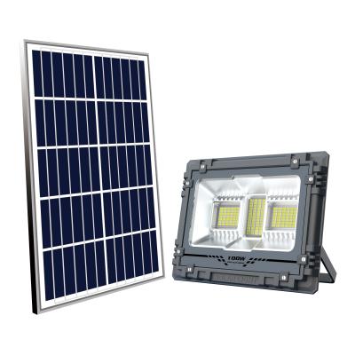 China 100w remote control solar Floodlight with Dimming Light Mode outdoor led light for the garden part lot street lighting for sale