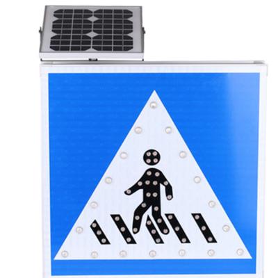 China Customized Road Safety high good quality Reflector Solar Led Traffic Pedestrial Traffic Signs for sale