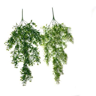 China Environmental Friendly Artificial Trident Green Plant Plant Decoration Wall Hanging Hotel Decoration for sale