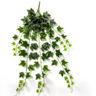 China 11 Fork Environmental Friendly Artificial Green Leaves Hanging On The Background Wall Sweet Potato Leaves for sale