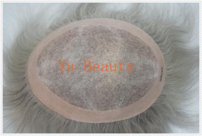 China White hair, Grey hair toupee, invisible knot very natural hair line swiss lace ,french  toupee for sale