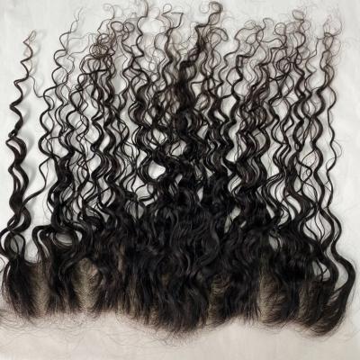 China 13x4 HD Lace Frontal 10A Brazilian Italy Curly Frontal Closure Human Hair 100% Unprocessed Virgin Ear to Ear Lace Frontal Human Hair Pre Plucked with Baby Hair 150% natural color for sale