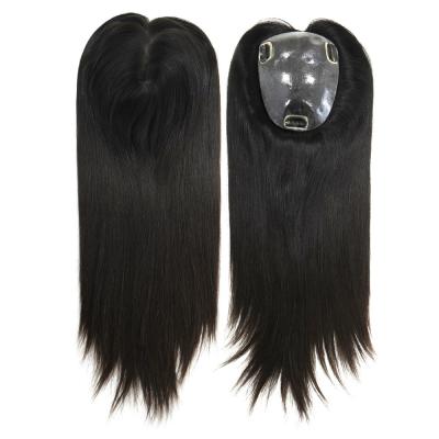 China Cuticle Remy Hair Topper Full Injected Poly skin Best Quality Hair Top Piece Hairpieces for Women Wig Lady Toupee Topper for sale