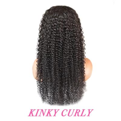 China Glueless Full Hd Lace Wigs for Black Women Kinky Curly Lace Front Wigs Raw Brazilian Human Hair Lace Frontal closure Wigs for sale