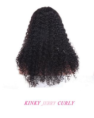 China 5X5 Lace Jerry Curly Wigs Human Hair Lace Front 24 Inches Human Hair Wig Nature Color Glueless Wigs Human Hair for sale