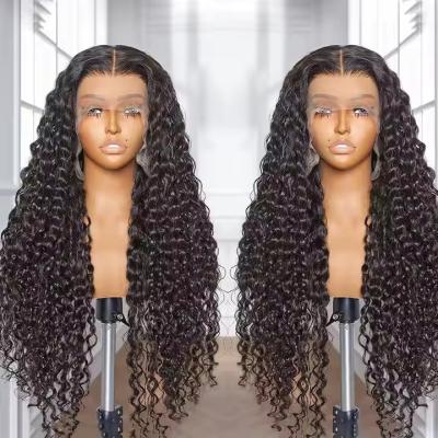 China Curly Human Hair Wig PrePlucked Brazilian Hair 13x4 13x6  360 Kinky Curly Lace Frontal Wig for sale