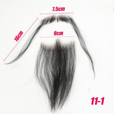 China 100% Human Hair Handmade Fake Mustache Beard for Entertainment/Drama/Life for sale