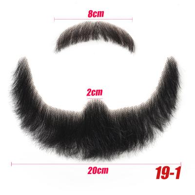 China Full hand-woven fake beards, seamless men's fake mustaches, human hair-like fake eyebrows, and sideburns for film and television props for sale