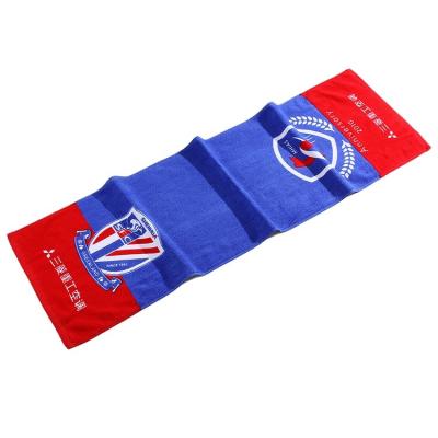 China High Grade 100% Reactive Printing Good Quality Custom Logo Gym Sport Towel Cotton Rectangle Adult Comfortable Face Sweat 34*100cm for sale